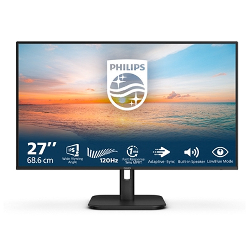 Monitor 27" PHILIPS 27E1N1200A/00  PC 68,6 cm 1920 x 1080 Pixel Full HD LCD Nero